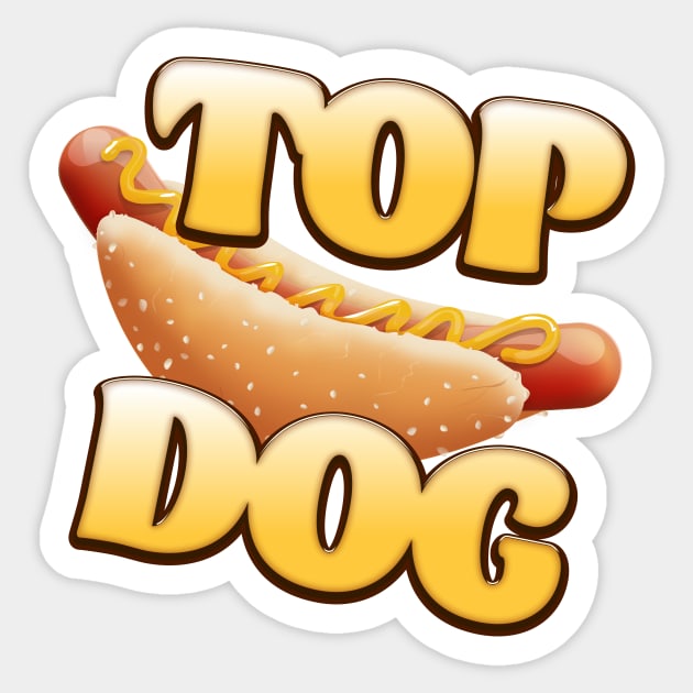 Top Dog Hot Dog Sticker by nickemporium1